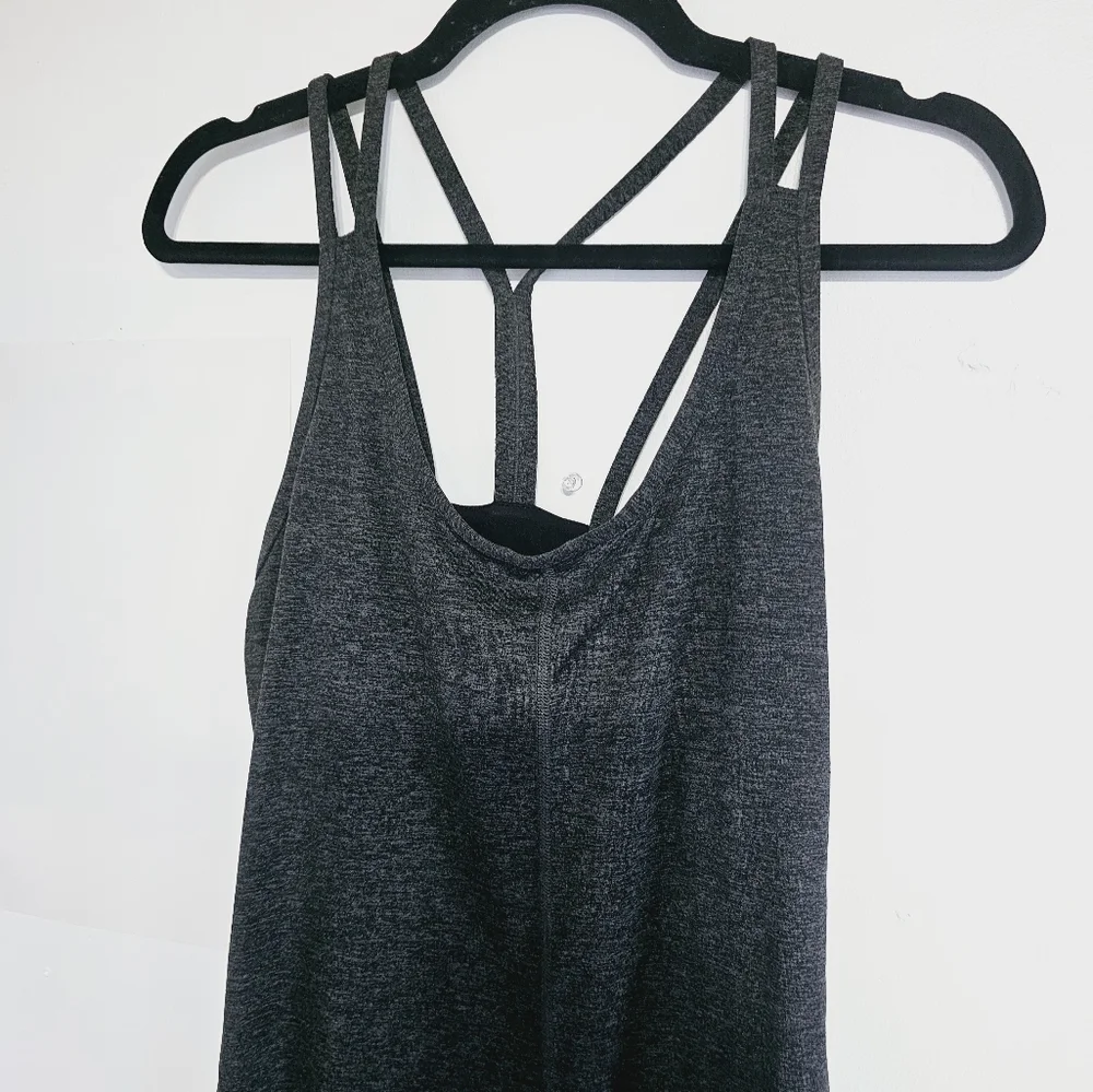 Patagonia Heather Lattice Back Grey Sleeveless Sport Mini Dress Women's Size S